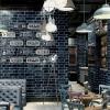 SAIMEYI Retro and Nostalgic 3D Wallpaper, Simulated Red Brick Pattern, for Cafés, Bars, and Restaurants (Turquoise-C-306) view 2
