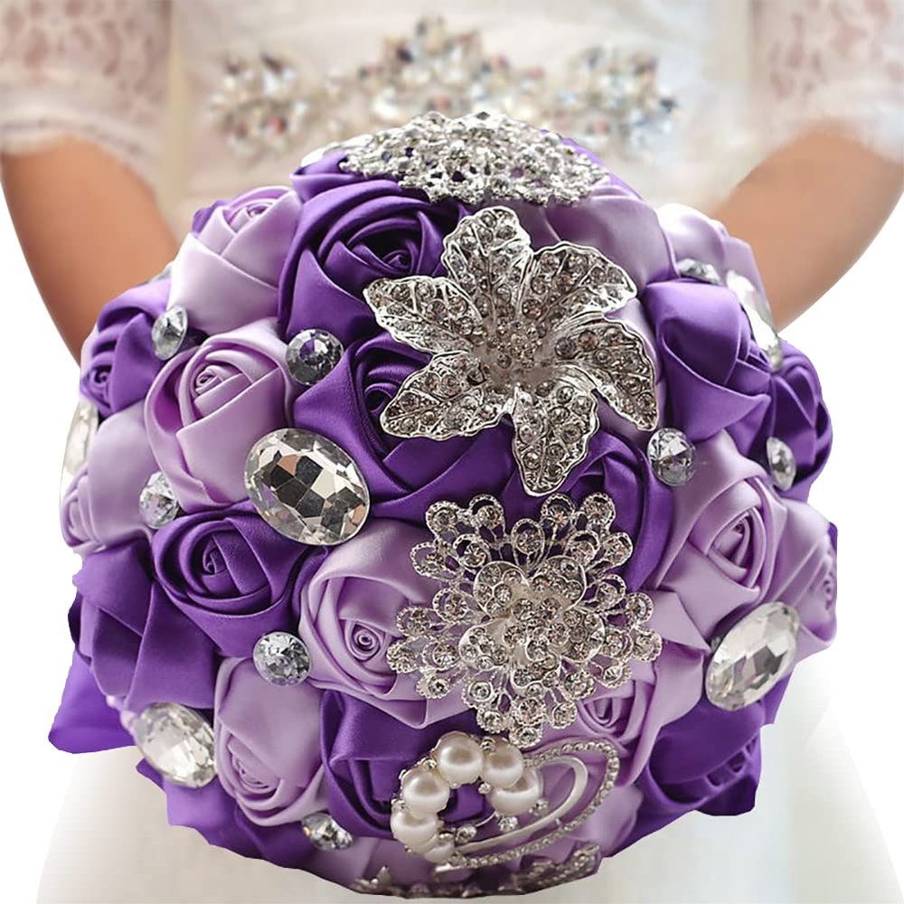Handmade Romantic Artificial Rose Bridal Bouquet