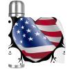 Insulated Stainless Steel Water Bottle with Heart American Flag Design view 4