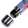 Insulated Stainless Steel Water Bottle with Hummingbird Flower Art view 3
