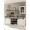 Lomadox Kitchen Set with 200 cm Sink Cabinet, Wall Cabinet with Glass Insert and 160 cm Wall Shelf, White Pine Reproduction/Anthracite view 1