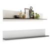 Lomadox Kitchen Set with 200 cm Sink Cabinet, Wall Cabinet with Glass Insert and 160 cm Wall Shelf, White Pine Reproduction/Anthracite view 3
