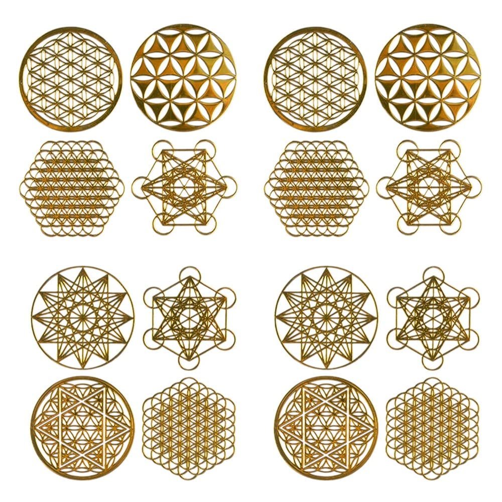 Yangyou 16-Piece Set Metal Energy Decor Stickers
