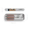 monbento MB Slim Box Rosa Moka Trio Cutlery Set for MB Original and MB Square Lunch Boxes view 3