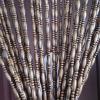 LEOSXA Natural Bamboo Beaded Door Curtain, Room Divider, Fly Curtain, Wall Hanging, 46 Strands view 2