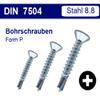 Self-Drilling Screws 2.9–6.3, Galvanized Steel, DIN 7504 P, Self-Tapping, Countersunk Phillips (50, 3.9 x 16 mm) view 2