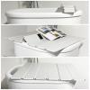 Folding PVC Bathtub Cover & Caddy Tray, 0.6 cm, White view 2