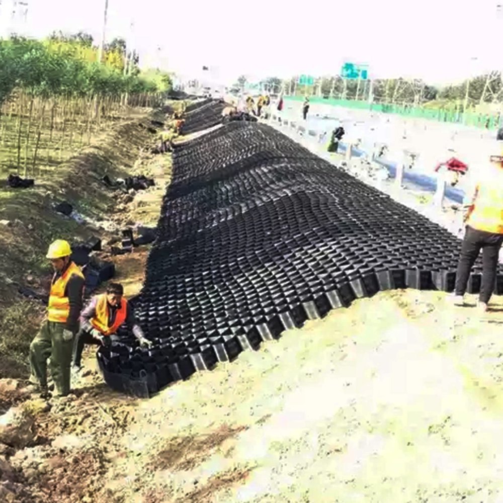 Geocell Gravel Grid Ground Stabilizer, HDPE Geogrid for Driveways, Landscaping, Slopes, and Fill