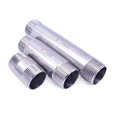 Artemisia SS304 Male-to-Male Threaded Pipe Nipples, 1/8" to 1-1/2"