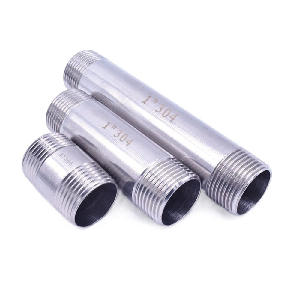 Artemisia SS304 Male-to-Male Threaded Pipe Nipples, 1/8" to 1-1/2"
