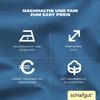 Schlafgut Easy Jersey Elastane Box Spring Fitted Sheet, 180 x 200 to 200 x 220 cm, Blue Mid view 2