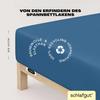 Schlafgut Easy Jersey Elastane Box Spring Fitted Sheet, 180 x 200 to 200 x 220 cm, Blue Mid view 3