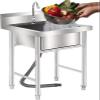 Freestanding Stainless Steel Kitchen Sink with Faucet view 1