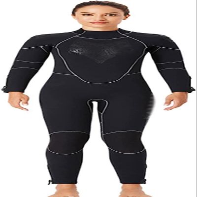 Women's 5 mm Neoprene One-Piece Wetsuit with UPF 50+ Sun Protection and Plush Warm Lining, Black, S (Gray/Gray XXL)