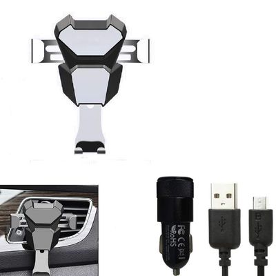 K-S-Trade Car Mount for Samsung Galaxy Z Flip4, Air Vent Mount, Black/Silver
