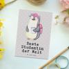 Mr. & Mrs. Panda Postcard, Penguin – World's Best Female Student view 2