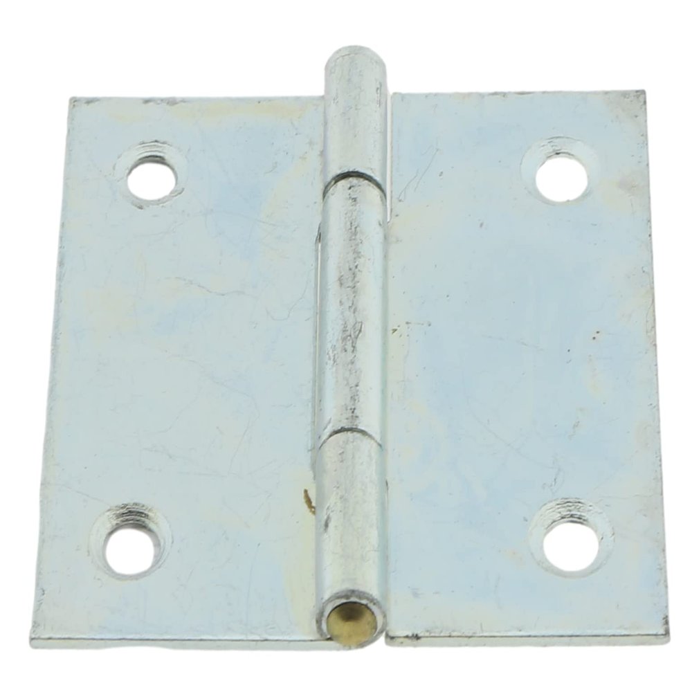 1 x Galvanized Rolled Hinge, 38 x 38 mm, Angular Design, Furniture/Door Hinge