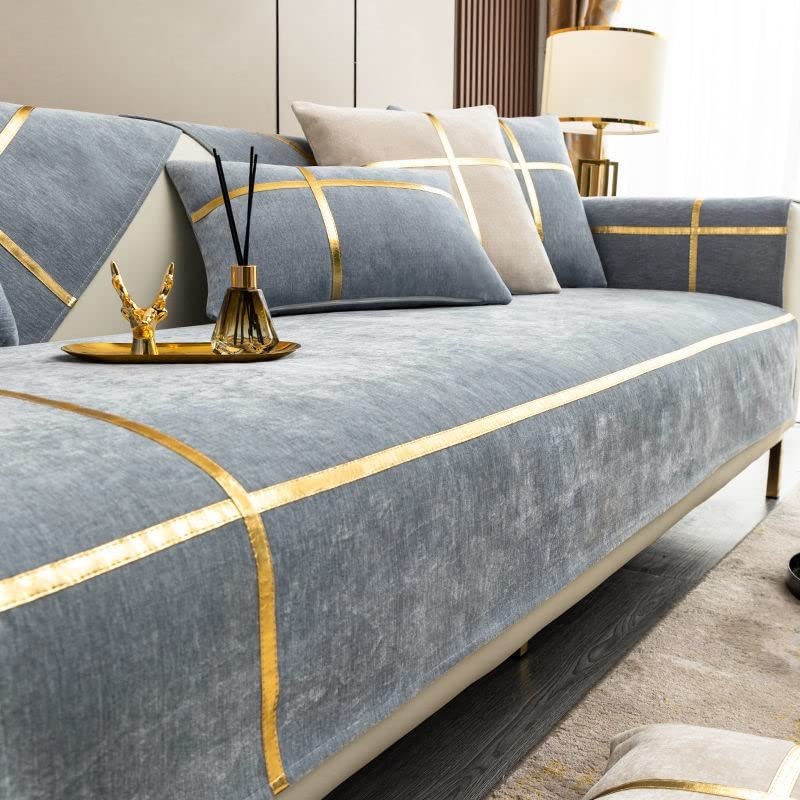 SDNAM Sofa Cover, Waterproof, Anti-Slip, 1–4 Seater, L-Shaped Sofa Throw (#24, 90 × 160 cm, 1 Piece)