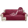 Granbest Waterproof 3-Seater Sofa Cover, Non-Slip, Washable, Wine Red view 1