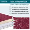 Granbest Waterproof 3-Seater Sofa Cover, Non-Slip, Washable, Wine Red view 3