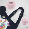 Personalized Unicorn Kids' Apron with Name, Navy Blue, Ages 7–14 view 4