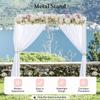 Freestanding Square Metal Wedding Arch Frame, 6.6 ft, White view 2