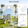 Freestanding Square Metal Wedding Arch Frame, 6.6 ft, White view 3