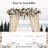 Freestanding Square Metal Wedding Arch Frame, 6.6 ft, White view 4