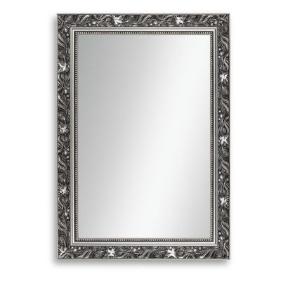 CLAMARO Baroque-Style Wall Mirror, 45 x 100 cm, Black Gray Silver