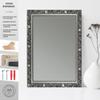 CLAMARO Baroque-Style Wall Mirror, 45 x 100 cm, Black Gray Silver view 3