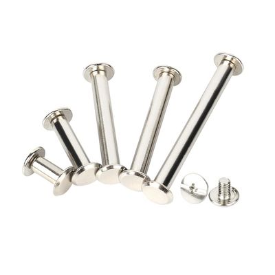 FEEIMOL Chicago Binding Screws, Nickel-Plated Round-Head Book Screws, M5 x 85 mm (8 pcs)