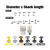100PCS Double-Cap Rivets + 1 Set Installation Press Dies, Gunmetal Black, 6.6mm view 2