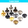 100PCS Double-Cap Rivets + 1 Set Installation Press Dies, Gunmetal Black, 6.6mm view 4