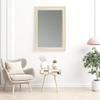 CLAMARO “Friedrich” Antique Wall Mirror 55 x 100 cm with Frame | White Gold | Shabby Chic Vintage Baroque Mirror with Wooden Frame | Includes Metal Hangers and Mounting Hardware view 2