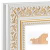 CLAMARO “Friedrich” Antique Wall Mirror 55 x 100 cm with Frame | White Gold | Shabby Chic Vintage Baroque Mirror with Wooden Frame | Includes Metal Hangers and Mounting Hardware view 4