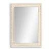 CLAMARO Friedrich Baroque Wall Mirror, White-Gold, 85 x 100 cm, Wooden Frame view 1