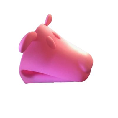 Pink Pig Silicone Oven Mitt and Pot Holder, Heat-Resistant