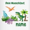 Personalized Dinosaur Piggy Bank for Kids, Ceramic, White view 2