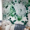 decomonkey Premium Flower Photo Wallpaper, 250 x 175 cm, XL, Rose Green, Nonwoven view 3