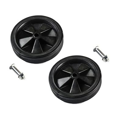 Air Compressor Casters, 12.7–15.2 cm, Shock-Absorbing, Non-Slip, Quiet, Black