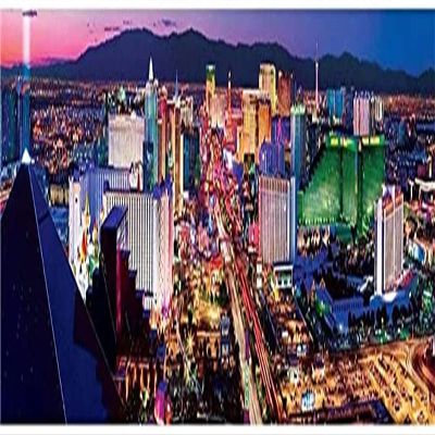 5D Full Drill Diamond Painting Kit, Las Vegas Strip Nightscape, 40 x 120 cm