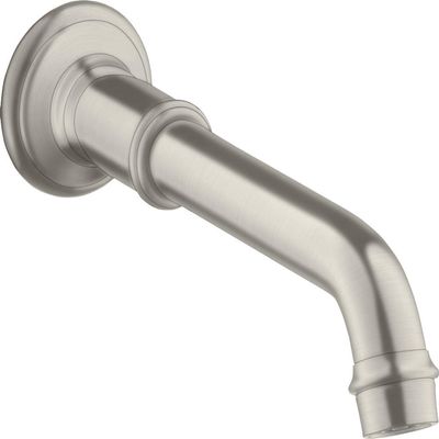 hansgrohe Axor Montreux Bathtub Spout, 166–220 mm Projection, Stainless Steel Look