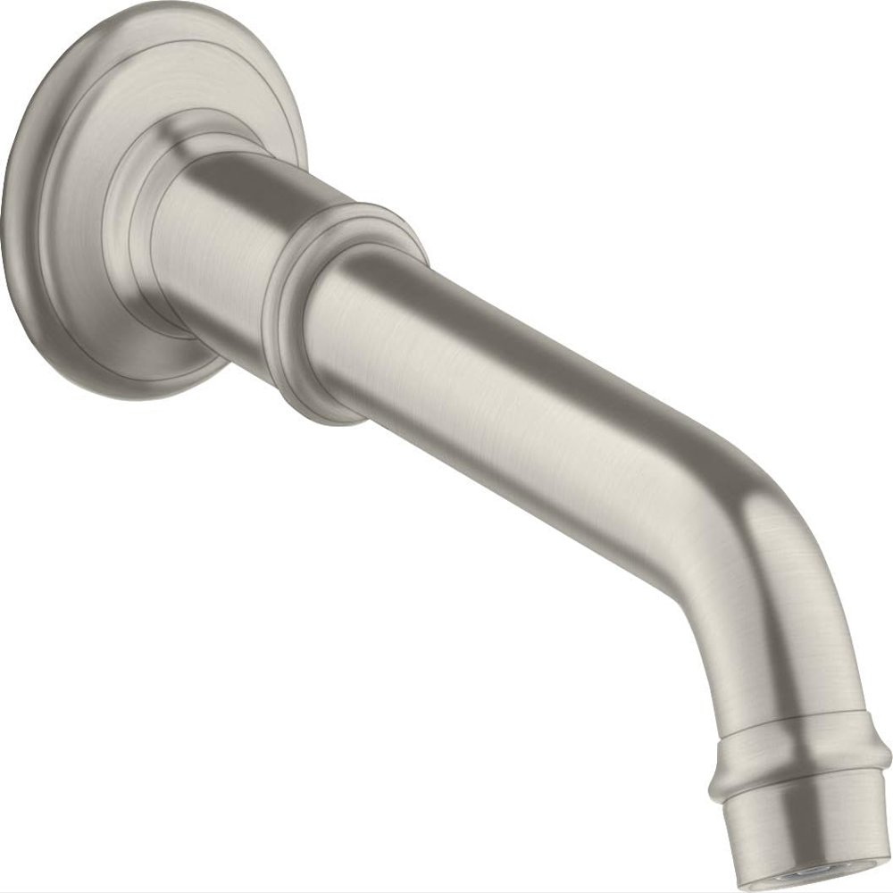 hansgrohe Axor Montreux Bathtub Spout, 166–220 mm Projection, Stainless Steel Look