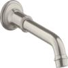 hansgrohe Axor Montreux Bathtub Spout, 166–220 mm Projection, Stainless Steel Look view 1