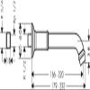 hansgrohe Axor Montreux Bathtub Spout, 166–220 mm Projection, Stainless Steel Look view 3