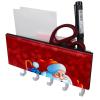 TBOUOBT Wall-Mounted Mail Organizer and Key Holder with Hooks, Cartoon Santa view 2
