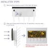 Wall-Mounted Mail Organizer and Key Holder with Hooks, Black with Gold-Dot Heart view 4