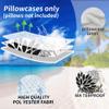 Black-Brown Dahlia Pillow Covers, 45.7 x 45.7 cm, Set of 2, White and Gray Floral view 3