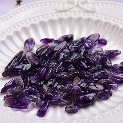 HZLXF1 50/100 g Natural Crystal Amethyst Agate Irregular Mineral Gravel for Home Aquariums (Color: Amethyst, Size: 100 g)
