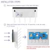 TBOUOBT Wall-Mounted Mail Organizer, Key Holder with Mail Holder and 5 Hooks, Many Dogs Cartoon view 4